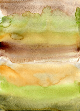 Nature inspired green and brown abstract art 
