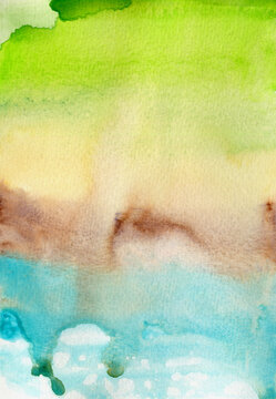 Beautiful colorful watercolor abstract illustration 
