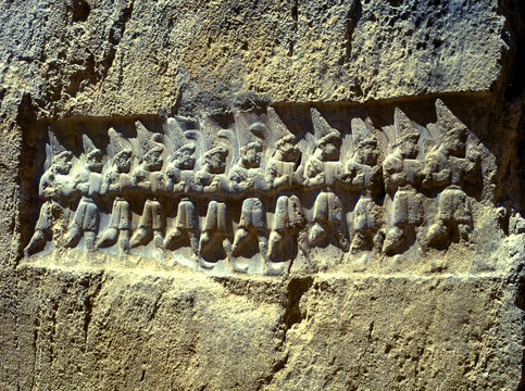 Ancient rock sanctuary Yazilikaya in Hattusa, ancient capital of the Hittite Civilization - Corum, Turkey, UNESCO World Heritage Site