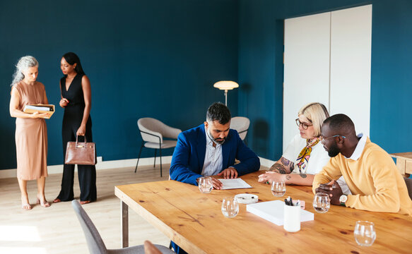 Legal meeting in office