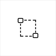 selected area icon vector illustration