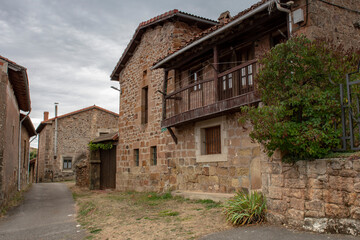 Typical rural street of the deep Cantabria