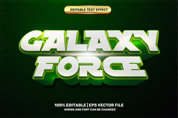 Galaxy force hero 3D Editable text Effect Style