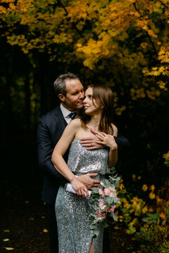 Eloping Couple Shares Tender Embrace