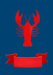 Red boiled crayfish. Crayfish for sale. To catch crayfish in the sea.