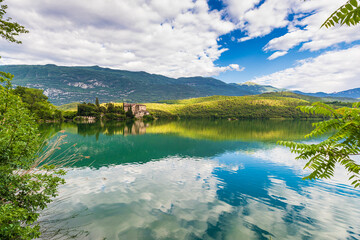 Lake of Toblino in Italy