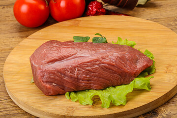 Raw beef piece for cooking