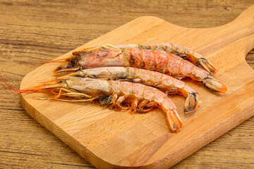 Tasty big Langoustine over the board