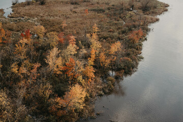Autumn along the Hudson River in New York
