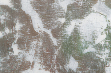 abstract colorful creative background - rough linen canvas unevenly covered with multi-colored...