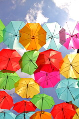 Umbrella Sky Project in Agueda, Aveiro district Portugal