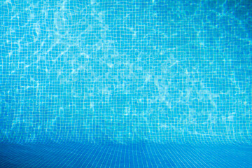  A swimming pool with blue mosaics.
