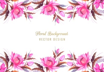 Beautiful bunch wedding floral border vector background