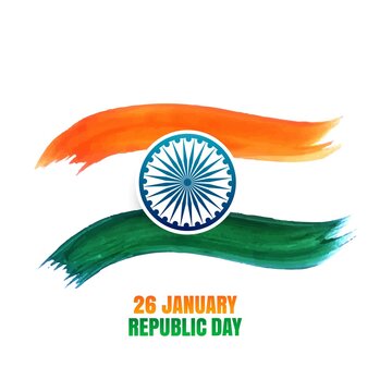 Indian flag wave background for republic day vector