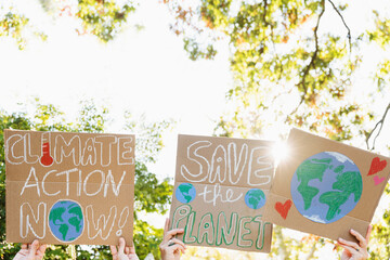 Climate Action Activists' Signs