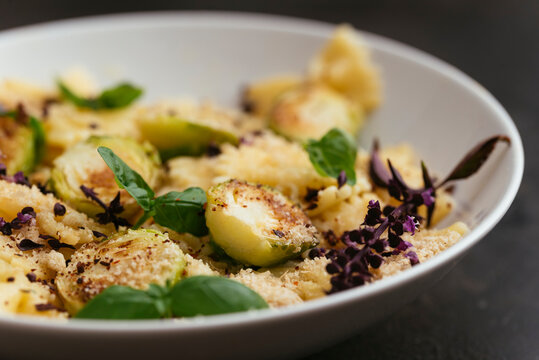 Brussels Sprouts and Farfalle Pasta