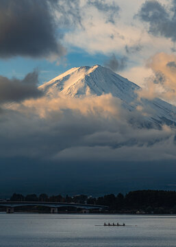 Rowing Beneath Mt Fuji