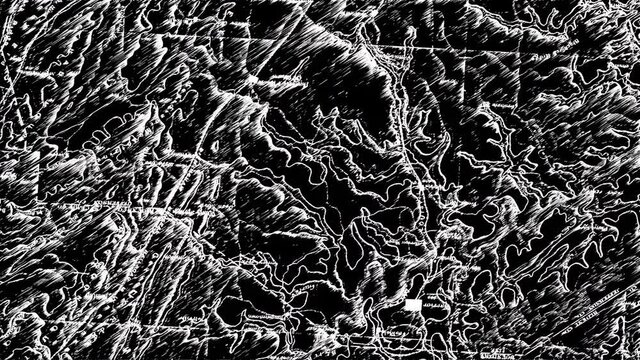 Symbol and Scratches over black background, glitch and noise effect, Monochromatic animation of white grunge pencil doodle lines on black background, Scratched Damaged 35mm Footage, loop, Film texture