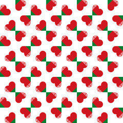 seamless belarus flag heart pattern. vector illustration. print, book cover, wrapping paper, decoration, banner and etc