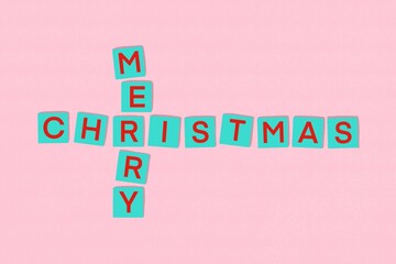 Merry Christmas letters message illustration
