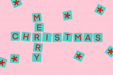 Merry Christmas letters message illustration