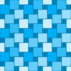 Blue Pythagorean tiling. Seamless surface pattern design with flooring ornament. Squares tessellation vector