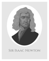 Isaac Newton poster design. Poster, card, banner, background design. EPS 10.