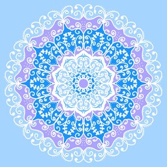 カラフルな模様　ブルー系