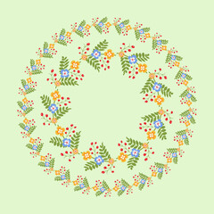 Floral pattern.  Bockground. Abstract colorful circle