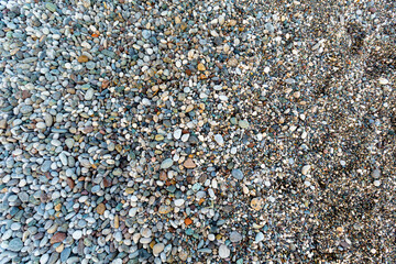 pebble stones on the sea beach