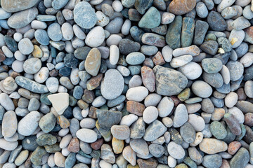 pebble stones on the sea beach