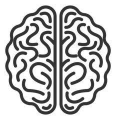 Brain icon. Mental health sign. Genius symbol. Creative smart logo