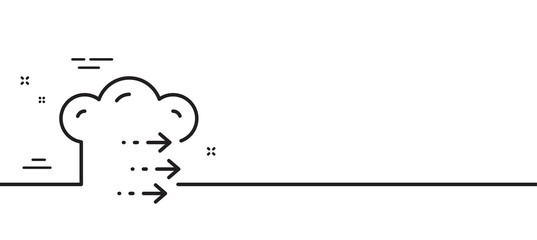 Food delivery line icon. Restaurant order sign. Catering service symbol. Minimal line illustration background. Food delivery line icon pattern banner. White web template concept. Vector