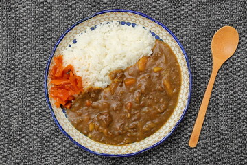 カレーライス｜真俯瞰