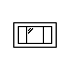window flat icon vector illustration