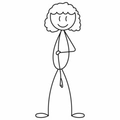 stick figure, vector  on white background
