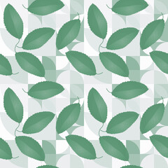 Beautiful seamless floral pattern with turquoise leaves