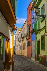 Fototapeta na wymiar Colourful street in Sevilla