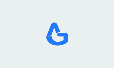 Initial letter AG uppercase modern logo design template elements. Vector