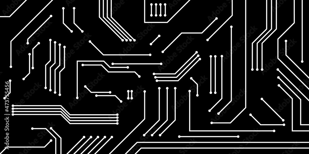 Poster abstract futuristic circuit computer internet technology board. vector eps 10.