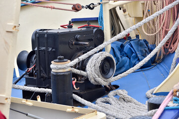 huge winch with winding mooring