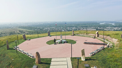 Mount Samokhval, memorial, Abakan, Khakassia, Russia