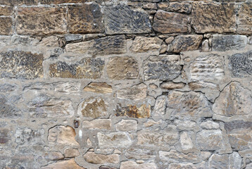 Detail of Weathered Blocks of 18th Century Stone Wall