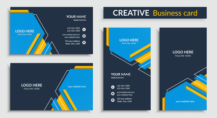 Fototapeta premium Horizontal and Vatical Creative Business Card Template