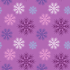 A seamless pattern on a square background is snowflakes. Design element