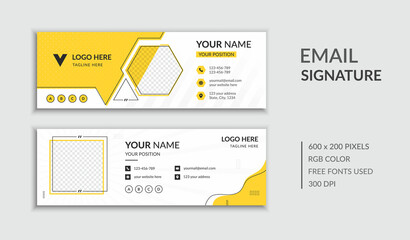 Fototapeta premium Business Email Signature Template Design Layout