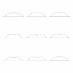 vector monochrome icon set with ancien tranged weapon bows for your project