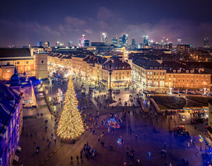 Warszawa - Choinka na placu Zamkowym