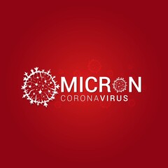 Omicron new strain variant of coronavirus outbreak vector background. Omicron variant with typography and logo