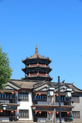 Obraz premium Chinese traditional residential architecture, landscape, North China